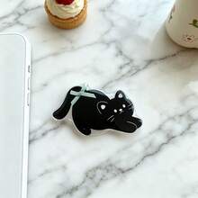 Cute Cartoon Inflatable Bracket, Extendable Adhesive Desktop Slouchy Phone Holder, Cat Design - Multicolor - View 4