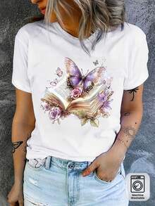 Women T-Shirts - [White] - View 2