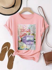 Women T-Shirts - [White] - View 8