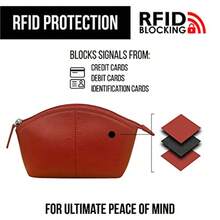 ILI Bolsa de cosméticos de cuero 1 unidad - Rojo - Ver 5