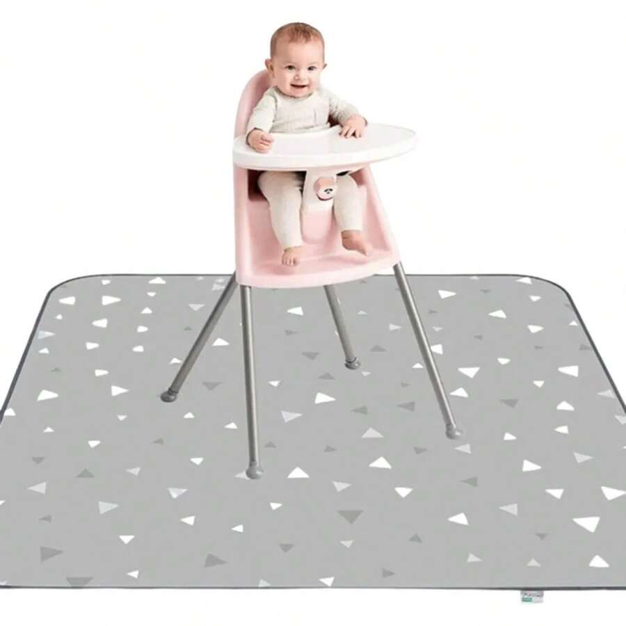 Waterproof Baby Dining Room Floor Protector Mat - Grey - View 1
