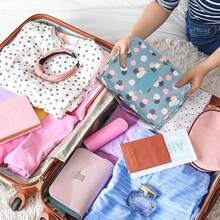 1 túi đựng mỹ phẩm nữ, có thể treo tường, họa tiết chanh, mã vạch, màu trơn, hoa nhỏ, kiểu dáng màu kem, hộp đựng đồ trang điểm nhiều ngăn, hộp đựng sản phẩm chăm sóc da để bàn. - Nhiều màu - Xem 3