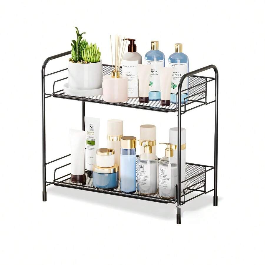 2-Tier Multifunctional Organizer Shelf, Storage Rack For Kitchen Countertop, Bathroom, Home - View 1