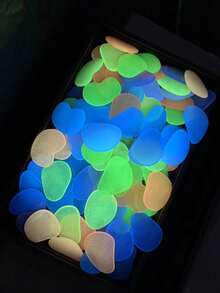 Large Illuminated Flat Stones, Multicolor Glow Stones, Luminous Pebbles, Suitable For Garden, Pathway, Yard, Outdoor Decor, Landscape, Christmas Party DIY, Aquarium, Fish Tank, Indoor And Outdoor Use - Multicolor - View 7