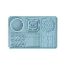 All In One Silicone Dog Slow Feeder Licking Mat, Multi-Area Puzzle Slow Eating Pad With Water Bowl, Non-Slip Suction Base Pet Distraction Toy For Bath Grooming Training - Multicolor - View 10