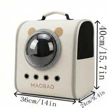 1pc Pet Cat Backpack, Breathable Capsule Portable Pet Carrier, Pet Observation Bag, Spacious Dog Carrier, Transparent Ventilated Pet Backpack - Portable Outdoor Travel Pet Cage, Suitable For Small Cats And Dogs - Multicolor - View 9