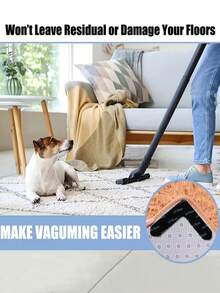 优质16片装防滑地毯压脚 - 防止地毯滑动和卷边 - 适用于客厅、餐厅和浴室地毯 - 黑色 - 強黏性 - 查看 4