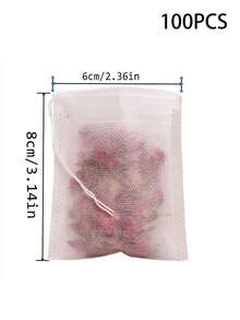 200Pcs Disposable Tea Bags Filter Bags For Tea Infuser With String Heal Seal, Non-Woven Fabric Spice Filters Teabags - Transparent - View 13