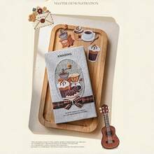 Un conjunto de 30 pegatinas con estilo de bordado vintage, que incluyen exquisitas pegatinas con temas de jardín, decoración del hogar y café, así como pegatinas lindas con temas de muebles de jardín, café y postres, perfectas para scrapbooking, diarios y manualidades DIY. Suministros para scrapbooking - Talla única - Ver 7