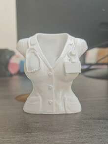 1pc Creative Nurse Uniform Pen Holder, Sculpture Decor For Female Medical Professionals And Fashion Enthusiasts - View 9