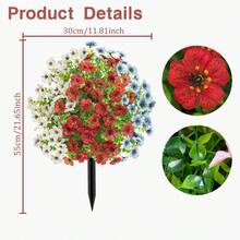 人造红、白、蓝、紫雏菊花，地插式装饰，适用于家居、户外花园、绿植，适合节日、餐厅、办公室、家居装饰。 - 彩色 - 查看 11