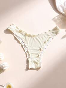 3件套甜美碎花荷叶边低腰无痕比基尼内裤，柔软舒适透气，适合瑜伽、运动和日常穿着。 - 彩色 - 查看 10