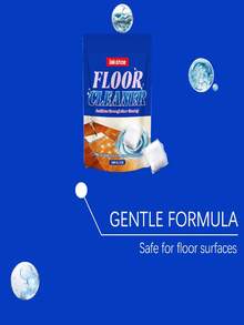 jakehoe Effervescent Floor Cleaning Tablets, Quick Drying Easy To Use Stain Removal Dust Removal Odor Elimination Multi-Surface Floor Cleaning Tablets Suitable For Home Kitchen Bathroom Living Room Bedroom Office Tile Wood Marble Linoleum Floors - Powdery - View 11