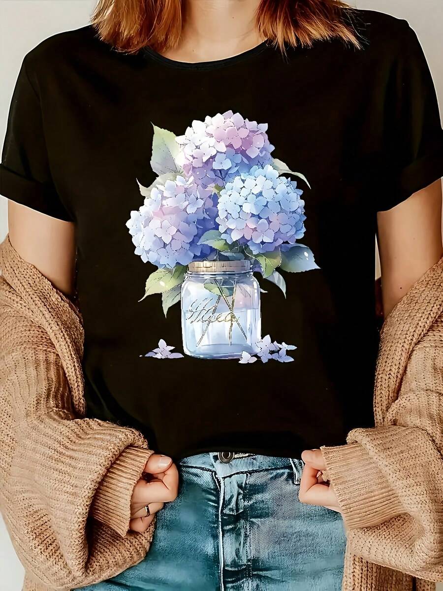 Women T-Shirts - Black - View 1