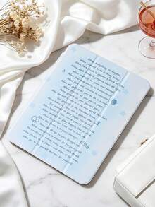 1 件装浅蓝色星形字母图案彩绘平板电脑保护套，兼容 iPad Mini 4/Mini 5/Mini 6/Mini 7/Air/Air 2/9.7/10.2/10.5/Air 4/Air 5/10.9/Pro 11 英寸/第十代/Air 11 英寸 (M2)-2024/Pro 11 英寸 (M4)-2024/Air 11 英寸 (M3) 2025/(A16) 11 英寸第十一代 2025/Air 8 (M4)2026 (11 英寸)，Galaxy Tab A8 10.5 英寸 2022。内置笔槽，三折支架，TPU 软边保护，磁吸式睡眠/唤醒功能，简约/创意/趣味/个性化平板电脑保护套。 - 彩色 - 查看 5