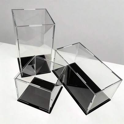 Transparent Acrylic Display Case, Suitable For Figurines And Collectibles - Assembled Glass-Like Display Box, Suitable For Toys, Dolls, Model Cars - Home Storage And Organization Box