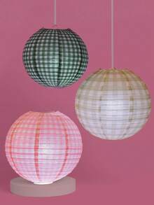 6 Pack Paper Lanterns Party Decorations, Mini Lanterns Pink Green Hanging Paper Lanterns For Bachelorette Birthday Outdoor Party, Camping Party Decorations, Rustic Backyard Wedding, Garden BBQ Supplies - Multicolor - View 2