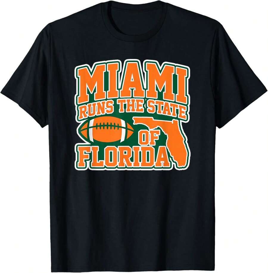 Miami Runs The State Of Florida South Beach 305 Pride Vibes T-Shirt - màu đen - Xem 1