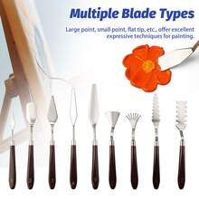 15PCS Palette Knife Set,,Painting Accessories For Oil Acrylic Canvas Painting Color Mixing Thick Paint Applications - Sets - View 6