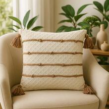 Handmade Braided Cotton Macrame Cushion Cover 45cm X 45cm - Chocopalha65 - View 8