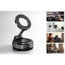 MagSafe Car Phone Holder, Center Console Suction Cup Navigation Mount, 360° Rotatable And Foldable - A - Xem 3