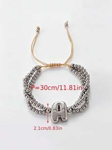 1 chiếc vòng tay đồng bện nhiều lớp sang trọng phong cách Bohemian Ocean, khắc 26 chữ cái theo yêu cầu, phù hợp cho hẹn hò hàng ngày, ngày Valentine, tiệc tùng, ngày lễ, kỳ nghỉ hè ở bãi biển, có thể điều chỉnh kích thước. - Vòng đeo tay - Xem 7
