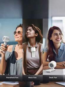 Multi-Function Handheld Mini Turbo Fan, Available In Pink, White, Black And Blue. Can Be Used As A Portable Cooling Fan. Adjustable Wind Speed, Ice-Cold Air Design Helps Lower Body Temperature, Helping You Escape The Summer Heat. - Multicolor - View 4