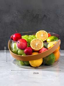 1pc Multi-Function Storage Box, Creative Handheld Basket Ice Bucket, PET Fruit Basket, Highly Attractive Transparent Desktop Storage Bucket - Multicolor - View 7