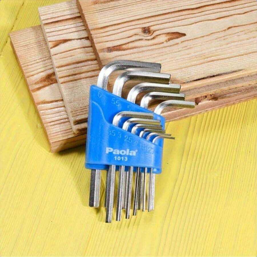 1 Set L-Shaped Wrench, Multi-Color Metric & Imperial L-Shaped Wrench Set, Hex Wrench Tool Kit, Portable - Multiple Styles - View 1