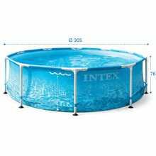 Intex 10 Ft X 30-Inch Beachside Metal Frame Pool Set - Blue - View 10
