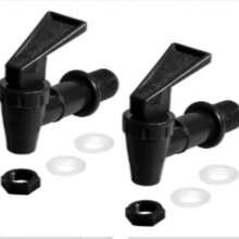 Water Dispenser Faucet, Glass Bottle For Brewing, PP Plastic Cold Water Pitcher, Juice & Mineral Water Dispenser Faucet - 2pcs Black - View 2