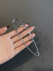 1件/5件/2件裝 女款大號髮簪盤髮器，極簡百搭造型工具，輕鬆打造時尚氛圍髮型，牢固固定不傷髮，適合日常通勤與旅行，實用髮飾髮夾頭飾，女性髮飾 - 銀色 - 查看 9