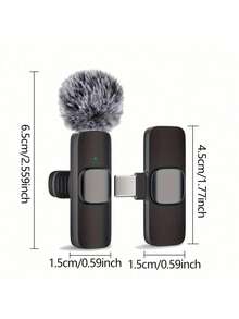 Microphone cài áo không dây, tương thích với iPhone/Android/USB-C, cắm là dùng ngay, lý tưởng cho ghi âm/quay video, phát trực tiếp, phỏng vấn, làm quà Giáng sinh, hát karaoke, podcast, ASMR, và sử dụng với máy tính. - Xem 4