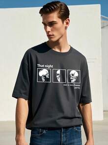 T-Shirt With Three Skeletons - 黑色 - 查看 4