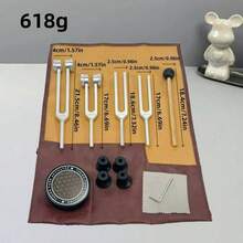 4 Buah Garpu Tala Paduan Aluminium dengan Kotak Kulit, 128Hz/256Hz/432Hz/512Hz/528Hz dengan Alas, Aktivator & Kotak Kulit, Frekuensi Standar, Kualitas Suara Jernih, Cocok untuk Yoga dan Acara Lainnya - MultiWarna - View 13