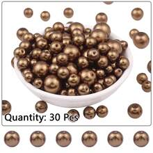 Hạt cườm thủy tinh tròn giả ngọc trai dễ thương, kích thước 4-12mm, nguyên liệu tự làm trang sức cho vòng cổ, vòng tay, hạt rời. - Ngọc trai giả bằng thủy tinh - Xem 44