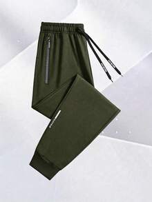 Men's Sports Pants, Outdoor Casual Jogger Pants, Quick-Dry Stretchy Wrinkle-Resistant - Army Green - View 3