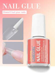 LIMEGIRL Pegamento de uñas súper fuerte, Set de 3 piezas de 8ml/botella, Adhesivo para uñas de secado rápido, Adhesivo impermeable y de larga duración adecuado para uñas postizas - Juego de 3 pegamentos para uñas - Ver 5