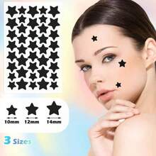 2000/400/200/40 adesivos decorativos de estrela de cinco pontas, ideais para decoração de festas e eventos. Design fofo de estrela de cinco pontas, mini adesivos à prova d'água e resistentes ao suor. - Preto - Ver 2