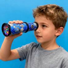 1 Piece Of Retro Star Chart Kaleidoscope Children's Fun And Magical Kaleidoscope Toy, 3D Rotating Science And Sensory Exploration Toy, Boys And Girls' Birthday Gift, Party Souvenir, Christmas Stocking Gift - Blue - View 7