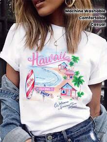 Women T-Shirts - [White] - View 3