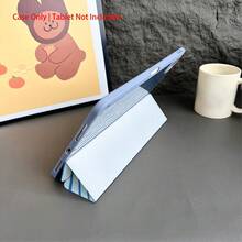 1个浅蓝色竖条纹透明背板平板电脑保护套，带笔槽，兼容iPad 10代10.9英寸（2022款）/11（A16/2030），兼容华为MatePad，兼容小米，兼容三星 - 彩色 - 查看 4