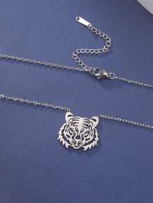 Dây chuyền mặt hình hổ cho nam nữ, phong cách punk, làm từ thép không gỉ, kiểu dáng choker, quà tặng sinh nhật, Ngày của Mẹ, trang sức năm 2026. - Loạt trận Tiger - Xem 3