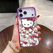 三麗鷗手機殼，Hello Kitty日系甜美風高顏值，適用於iphone17pro、12pro、14promax、16promax、ip17、16plus、15promax、、ip16、14plus、15pro、ip14、13promax、17air、12、11，卡通防摔 - 紫色 - 查看 2