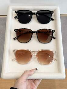 3 piezas Estilo Ins Personalizado Clásico Picante Gafas de Moda para Mujeres para Conducir Navegar Acampar Playa Accesorios Adecuados para Todas las Formas de Cara - Multicolor - Ver 1