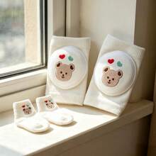 1 đôi miếng bảo vệ đầu gối cho bé tập bò, chất liệu cotton co giãn thoáng khí, dễ thương, phù hợp cho cả bé trai và bé gái, có lớp đệm mút, thích hợp cho trẻ mới biết đi. - Nhiều màu - Xem 7
