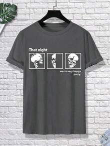 T-Shirt With Three Skeletons - 黑色 - 查看 3