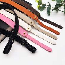 1pc PU Leather Purse Strap For Vegetable Basket Bags Leather Shoulder Straps Replacement For Cowhide Togo Lychee Pattern Handbag Festival Graduation Teacher Appreciation Gifts Gift Charms - Multicolor - View 5