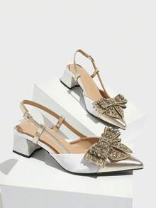 Giày sandal trắng thanh lịch có quai buộc cổ chân, giày cao gót trắng sang trọng, giày mũi nhọn đính đá, giày cao gót đế dày thời trang, giày cao gót vàng lấp lánh, sandal bít mũi thoải mái, phù hợp cho đi chơi hàng ngày, hẹn hò, dự tiệc, đám cưới, phối cùng váy, giày cao gót tốt nghiệp / giày cao gót đế dày màu trắng / sandal vàng / giày dự tiệc mùa hè / giày đế thấp màu trắng, giày đế thấp - trắng - Xem 10