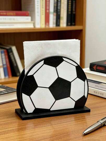 1pc Football Shaped Tissue Box, Napkin Holder And Bathroom Storage Box. Ideal For Watching Football Matches, Football Parties And Football Gatherings. Must-Have For Football Fans.